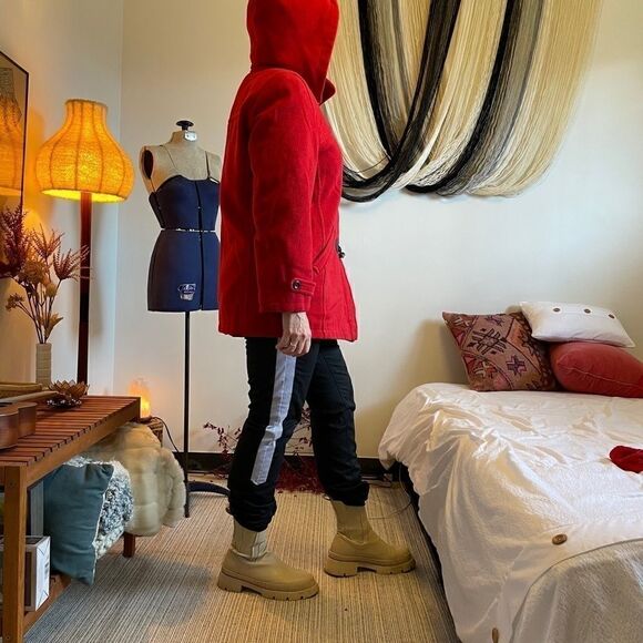 Vintage Penman's wool blend duffle coat with zipper and removable hood M/L - Picture 5 of 10